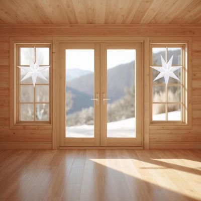 6. DEKORACJA PAPIEROWA GWIAZDA 50CM 7 RAMION BIAŁA