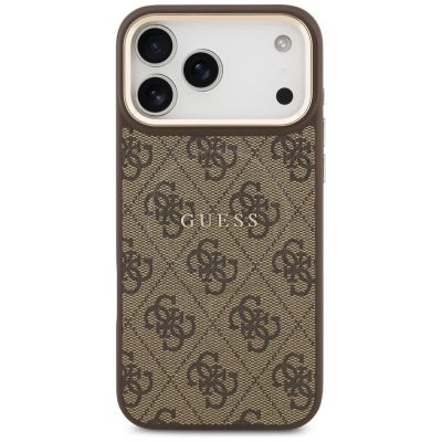 3. Etui Guess 4G PU Classic Logo MagSafe na iPhone 17 Pro Max - brązowe