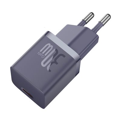 4. Ładowarka sieciowa Baseus GaN5 30W USB-C EU z fioletowym kablem Baseus Dynamic 3 USB-C 100W 1m - fioletowa