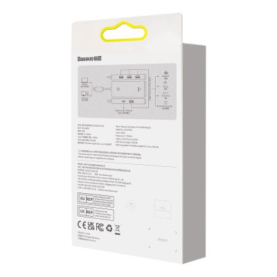 6. Baseus Lite Series przejściówka HUB USB Typ C - 4x USB 3.0 25cm czarny (WKQX030301)
