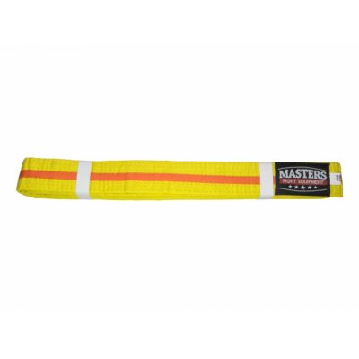 2. Pas do kimona MASTERS  żółty z pomarańczową lamówką 06224-280040704