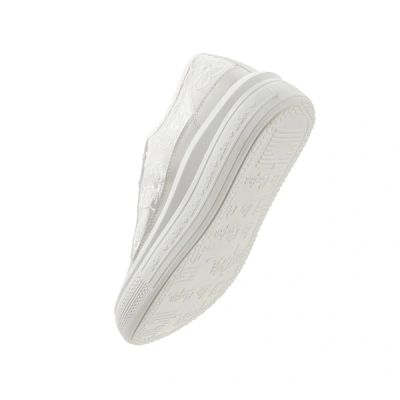 6. Lee Cooper buty damskie sportowe trampki białe platforma koronkowe