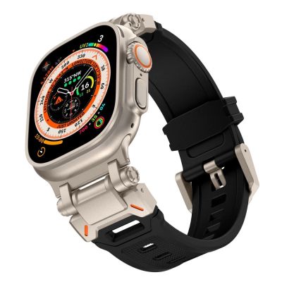 2. Pasek Tech-Protect Delta Pro na Apple Watch 4 / 5 / 6 / 7 / 8 / 9 / SE / Ultra 1 / 2 (42/44/45/49 mm) - czarno-tytanowy