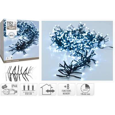 5. LAMPKI CHOINKOWE ŁAŃCUCH ŚWIETLNY 1152 LED TIMER ZIMNY BIAŁY