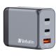 11. Ładowarka sieciowa Verbatim GaN GNC-65 2xUSB-C Uniwersalna
