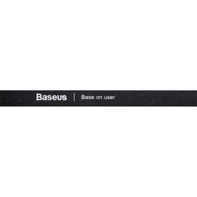4. Baseus Rainbow Circle hook and loop Straps - taśma rzepowa rzep organizer kabli 1m czarny (ACMGT-E01)