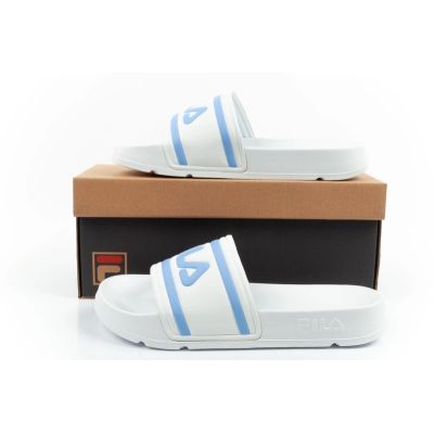 10. Fila klapki sportowe damskie Morro wygodne laczki białe na basen