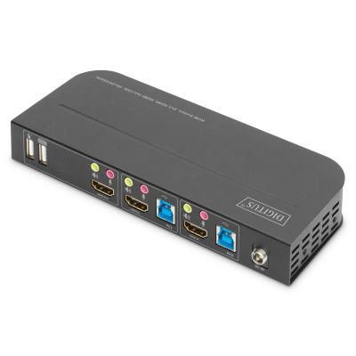 9. Digitus Przełącznik KVM, 2 x 1 HDMI, wyjście HDMI, USB, 4K x 2K przy 60 Hz