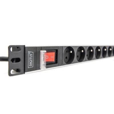 4. Digitus DN-95402-1-FR rozdzielacz zasilania PDU 8 x gniazdo sieciowe 1U