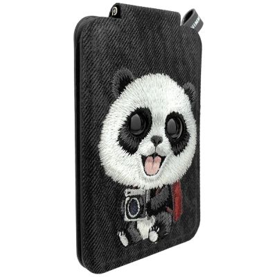 4. Portfel Magnetyczny Nimmy New Big-Eye Cute Pets 2.0 Panda ze stojakiem na telefon - czarny