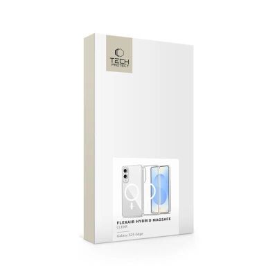 6. Etui Tech-Protect FlexAir Hybrid MagSafe na Samsung Galaxy S25 Edge - przezroczyste