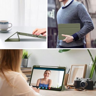 9. Etui Tech-Protect SmartCase Pen na Xiaomi Pad 11.2" - oliwkowe