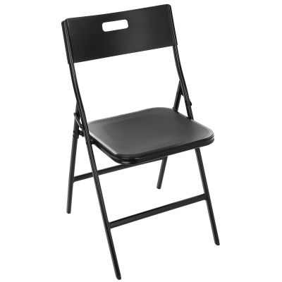 27. ZESTAW CATERINGOWY TURYSTYCZNY STÓŁ SKŁADANY 86,5x86,5x71CM I 4 KRZESŁA CZARNY