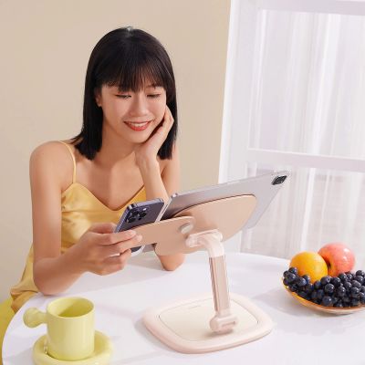 10. Regulowany stojak na tablet/telefon Baseus Seashell Series - różowy