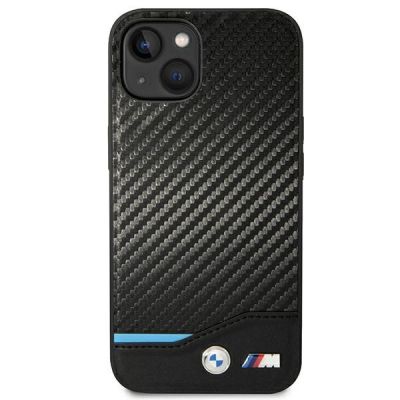 3. Etui BMW Leather Carbon na iPhone 14 Plus - czarne