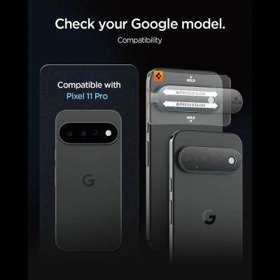 6. Szkło hartowane na obiektyw Spigen Optik Pro HD 2-Pack na Google Pixel 11 Pro
