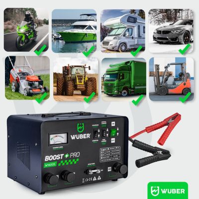 18. Prostownik akumulatorowy z rozruchem 40A 12V/24V W14005 WUBER