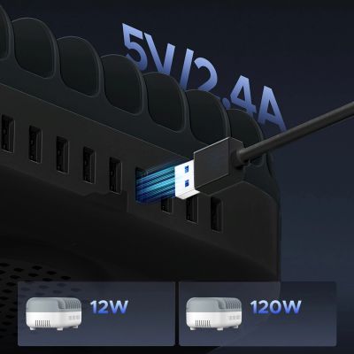 6. Inteligentna stacja ładowania Orico DUK-10P-V1 10 x USB-A - czarna