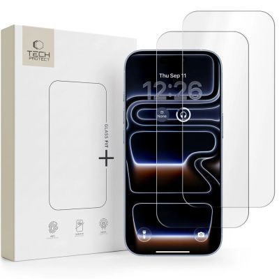 8. Szkło hartowane Tech-Protect Glass Fit+ 2-pack na iPhone 16 Pro Max / 17 Pro Max - przezroczyste