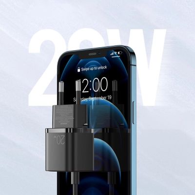 2. Joyroom szybka ładowarka sieciowa USB Typ C 20W Power Delivery Quick Charge 3.0 AFC czarna (L-P202)