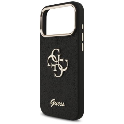 6. Etui Guess Fixed Glitter Big 4G Metal Frame na iPhone 17 Pro Max - czarne
