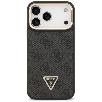 3. Etui Guess 4G PU Triangle Logo & Stand Camera Magsafe na iPhone 17 Pro Max - czarne