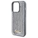 6. Etui Guess Sequin Script Metal na iPhone 14 Pro - srebrne