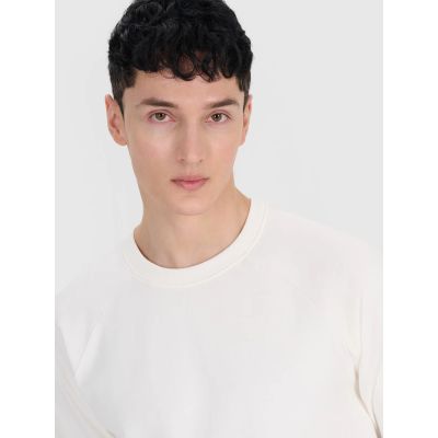 3. Bluza dresowa z krótkim rękawem bez kaptura męska 4F 4FRSS25TSWSM2114-11S