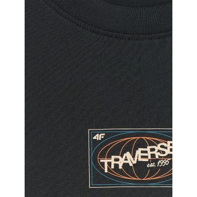 9. T-shirt regular z nadrukiem męski 4F 4FRAW25TTSHM3377-20S