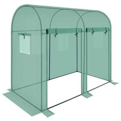 12. SZKLARNIA TUNEL OGRODOWY DWA WEJŚCIA DO POMIDORÓW I OGÓRKÓW 200x100x180CM ZIELONY