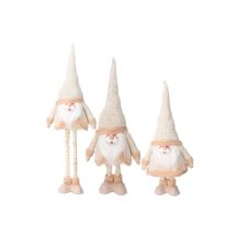 MIKOŁAJ NA TELESKOPOWYCH NOGACH 30X18X100CM ZŁOTY