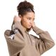 4. Bluza damska adidas Essentials 3-Stripes French Terry Quarter-Zip beżowa KF8315