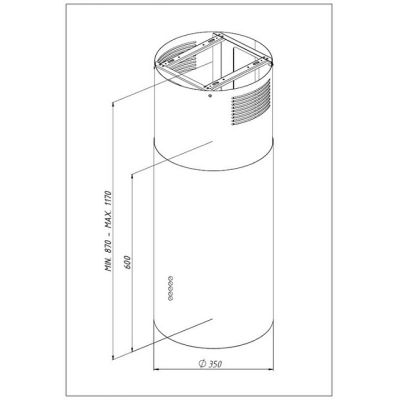 2. Okap wyspowy tuba AKPO WK-4 ISLA BALMERA SLIM BIAŁY PÓŁMAT T450 M3