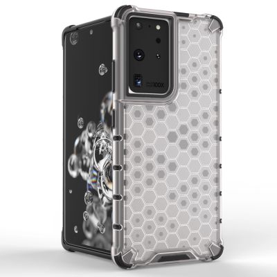 2. Honeycomb etui pancerny pokrowiec z żelową ramką Samsung Galaxy S22 Ultra niebieski