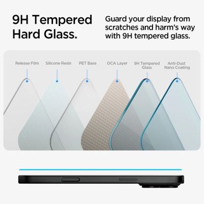 10. Szkło hartowane Spigen Glas.tR EZ Fit na iPhone 15 / 16