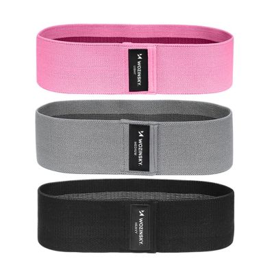 3. Wozinsky zestaw 3x materiałowe taśmy do ćwiczeń oporowe mini band do ćwiczeń joga fitness crossfit (WFB-01)