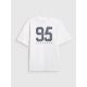 8. T-shirt loose z nadrukiem chłopięcy 4F 4FJRSS26TTSHM3786-10S