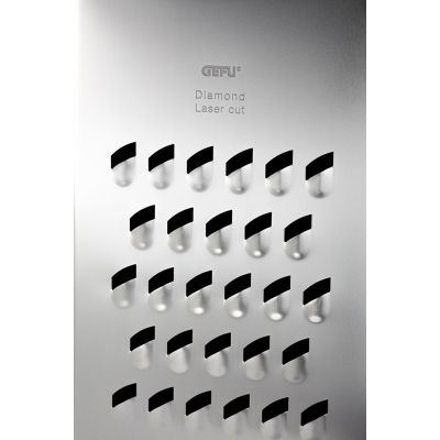 3. GEFU 10761 ręczna tarka / spiralizer Tarka z pojemnikiem Czarny, Srebrny