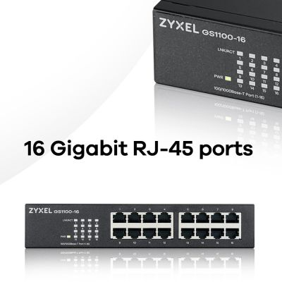 2. Switch Zyxel GS1100-16 16p Unmanaged Gigabit
