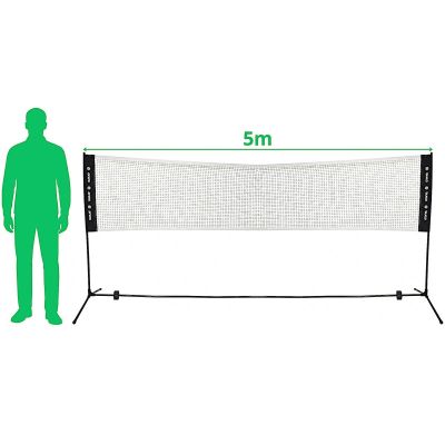 31. SIATKA I STELAŻ DO GRY W BADMINTONA 5X1.55M POKROWIEC ENERO