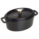Garnek żeliwny owalny Staub - 2.35 ltr, Czarny