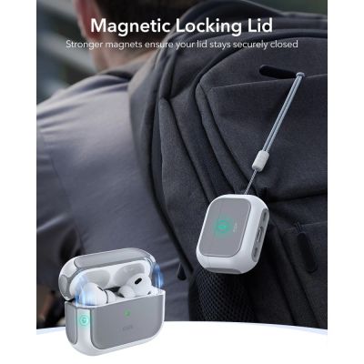 8. Etui ESR Orbit HaloLock MagSafe na AirPods Pro 3 - białe