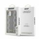 5. Etui DKNY Leather Checkered Mono Pattern MagSafe na iPhone 14 - beżowe