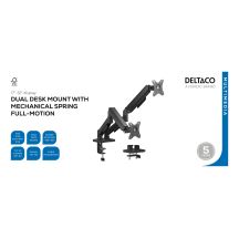Deltaco ARM-1300-B uchwyt do telewizorów 81,3 cm (32") Czarny