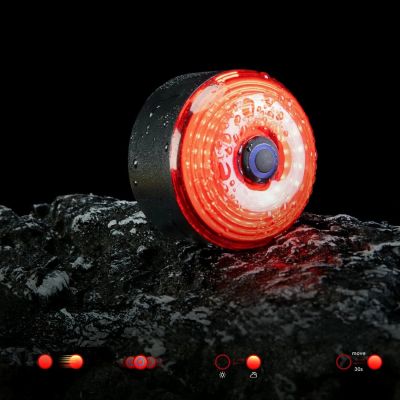 2. Torba podsiodłowa Rockbros C52-2 lekka z oświetleniem 250 mAh - zielona