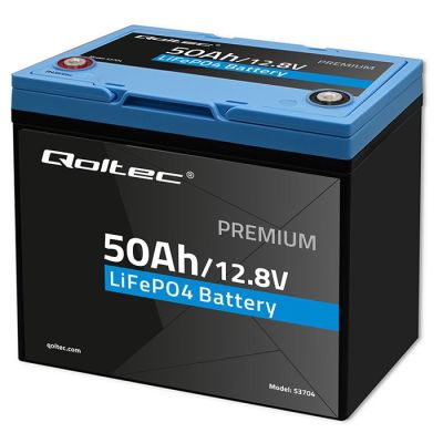 9. Qoltec Akumulator LiFePO4 Litowo-Żelazowo-Fosforanowy | 12.8V | 50Ah | 640Wh| BMS
