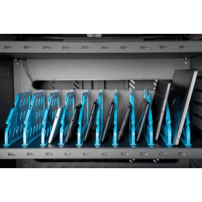 6. Szafa mobilna DIGITUS na kółkach do ładowania notebooków/tabletów do 15,6"