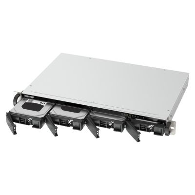 5. Qnap TS-433eU, 1U RACK, 4x 2.5"/3.5" SATA, ARM Cortex-A55 2,0GHz 4C, 4GB, 2x 2.5GbE, 2x USB 3.2, adapter 60W