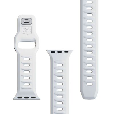 14. Pasek silikonowy 3mk Silicone Watch Strap do Apple Watch 42 / 44 / 45 / 49 mm - biały