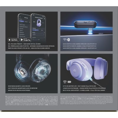 18. Słuchawki Steelseries Arctis Nova 3P Wireless do Playstation, Levander